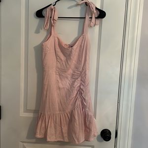 Light Pink Fitted Flare Dress